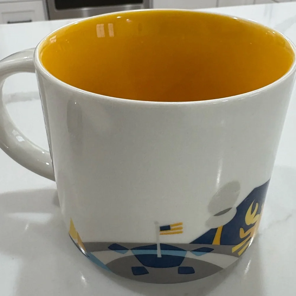 Starbucks You Are‎ Here Maryland Mug Yellow Interior 2015 Collector Cup